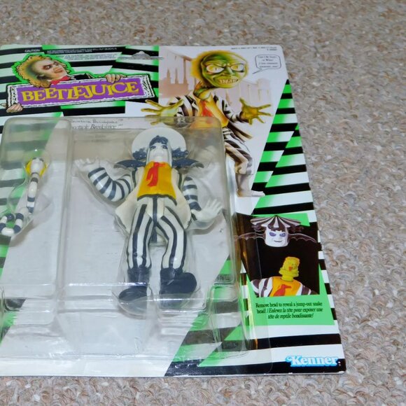 1989 Kenner Beetlejuice 5" Showtime Beetlejuice Figure MOC Brand New Canadian - Picture 10 of 11